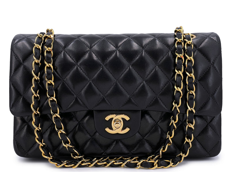 Chanel 2004 Vintage Black Medium Classic Double Flap Bag 24k GHW