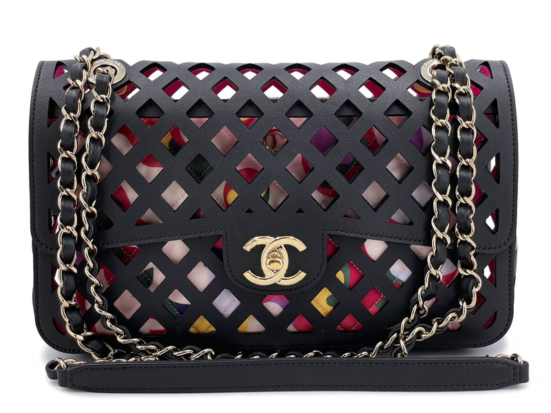 Chanel Black Diamond Cutout Medium Flap Bag GHW – Boutique Patina