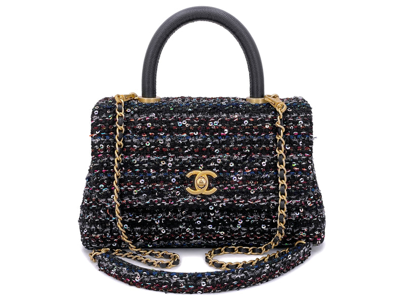 Auth Spa - Dịch Vụ Spa Túi Xách, Giày Dép Authentic Tại HCM. Chanel 20A Metiers D'Art Tweed Sequin Coco Handle Bag GHW – Boutique Patina