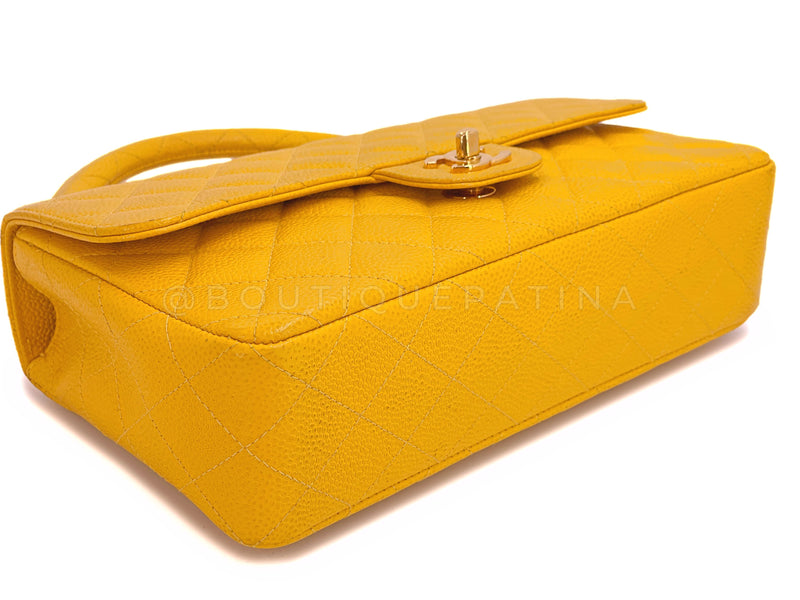 chanel yellow flap bag