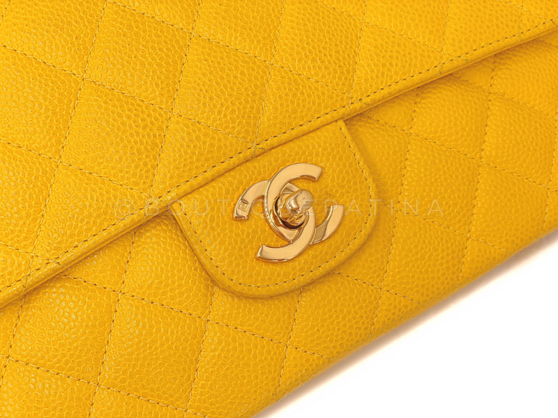 Chanel 1997 Vintage Canary Yellow Caviar Kelly Flap Parent Bag 24k GHW –  Boutique Patina