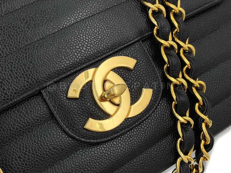 Chanel 1995 Vintage Horizontal Classic Jumbo Flap Bag