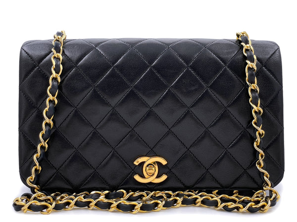 Chanel 1989 Vintage Black Full Flap Bag 24k GHW