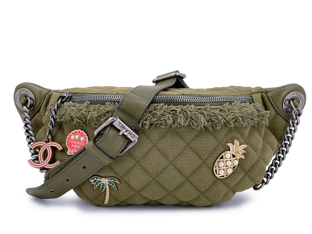 Chanel 17C Coco Cuba Khaki Banane Fanny Pack Belt Bag RHW – Boutique Patina
