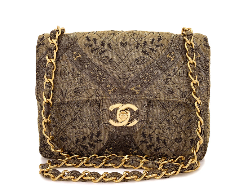 Chanel Vintage 1995 Bronze Brocade Square Mini Flap Bag 24k GHW – Boutique  Patina