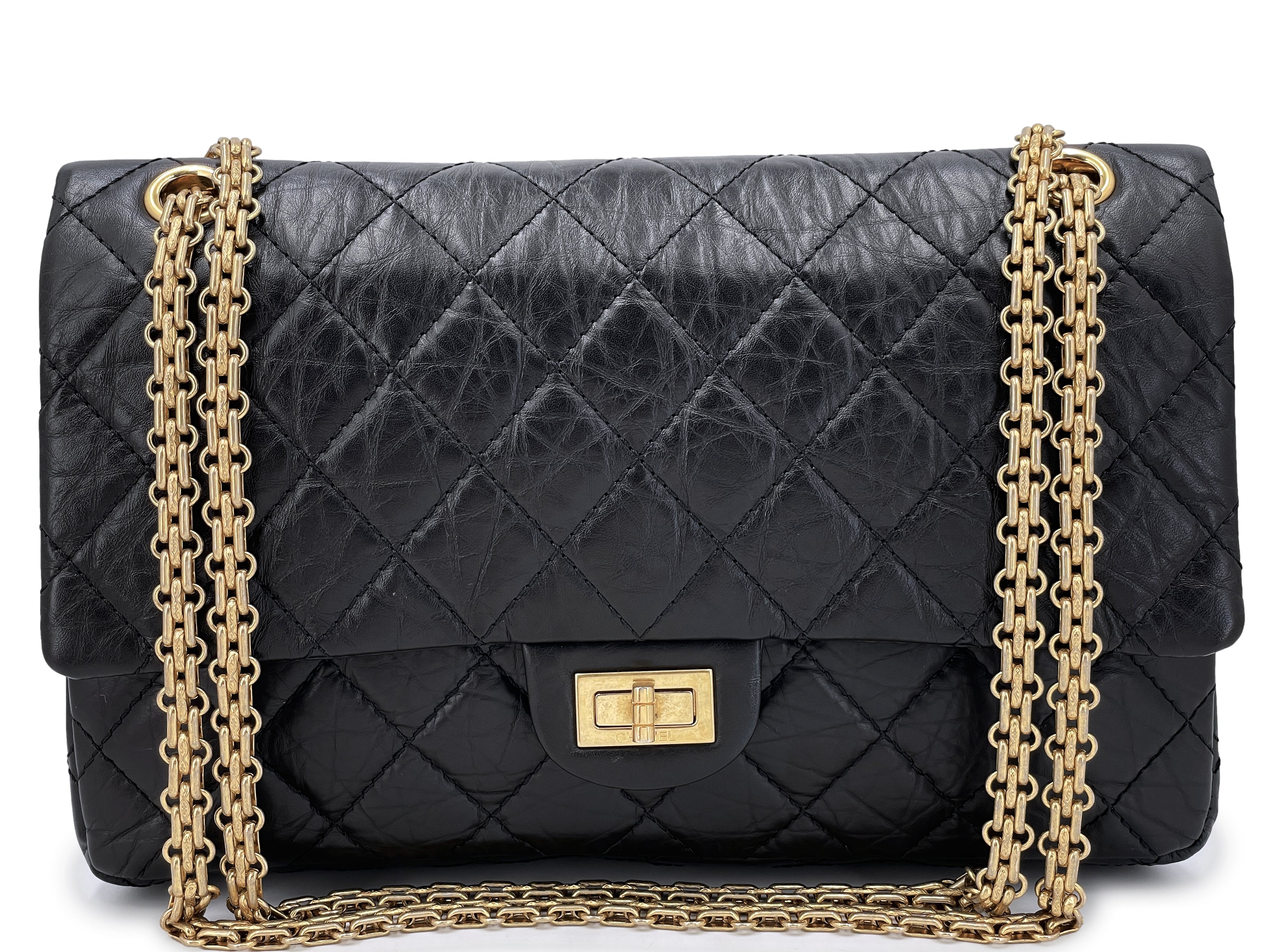 Chanel Reissue 226, Grey Caviar Leather, Ruthenium Hardware, Preowned in  Black Dustbag