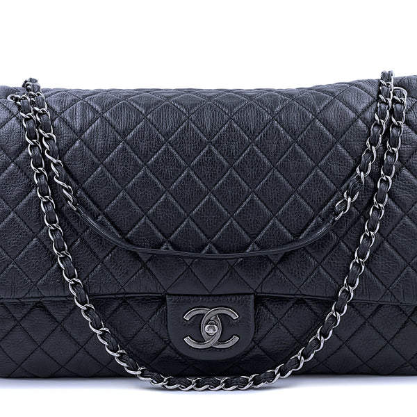 Chanel Black Calfskin Runway XXL Airlines Travel Flap Bag RHW – Boutique  Patina