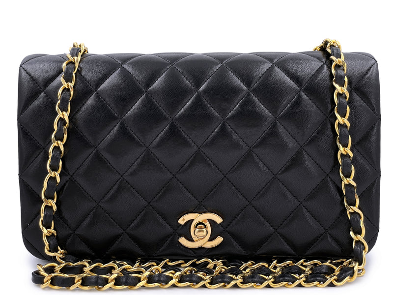 Chanel 1989 Vintage Black Lambskin Full Flap Bag 24k GHW – Boutique Patina