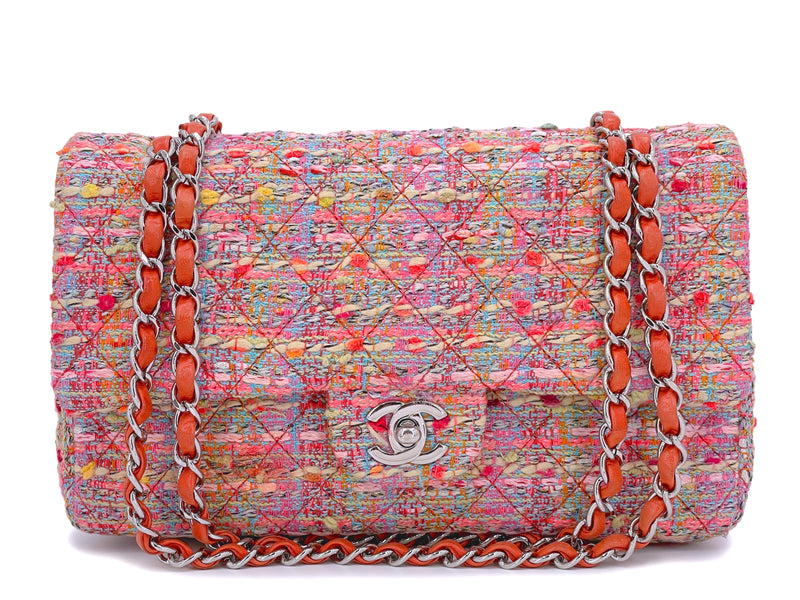 Chanel 2011 Fruity Pebbles Pink Tweed Medium Classic Double Flap Bag – Boutique  Patina