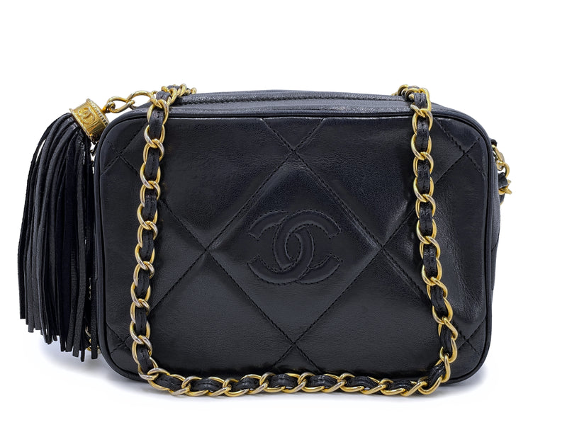 Chanel 1987 Vintage Black Mini Camera Case Bag 24k GHW Lambskin – Boutique  Patina