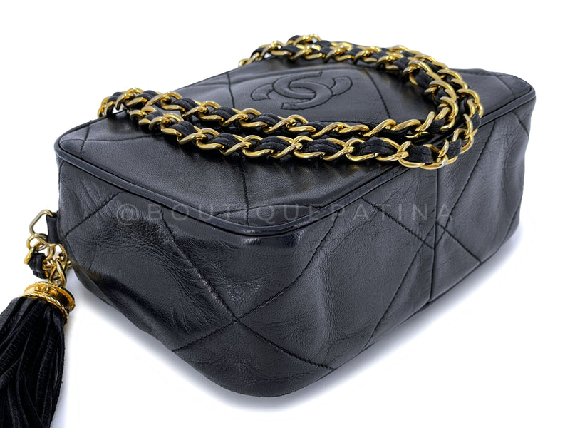 Chanel 1987 Vintage Black Mini Camera Case Bag 24k GHW Lambskin – Boutique  Patina