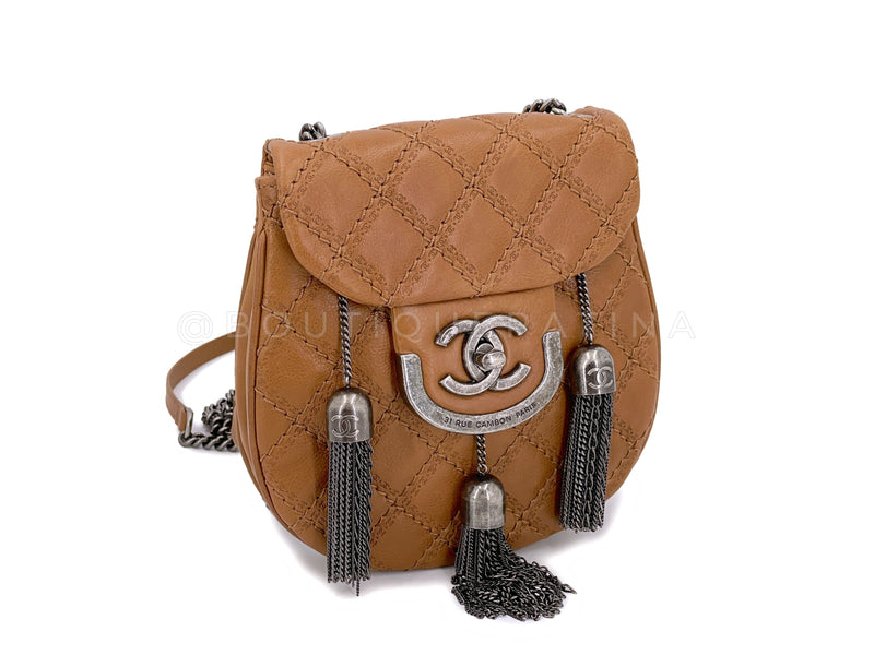 Chanel 2013 Paris-Edinburgh Beige Coco Scottish Sporran Flap Bag