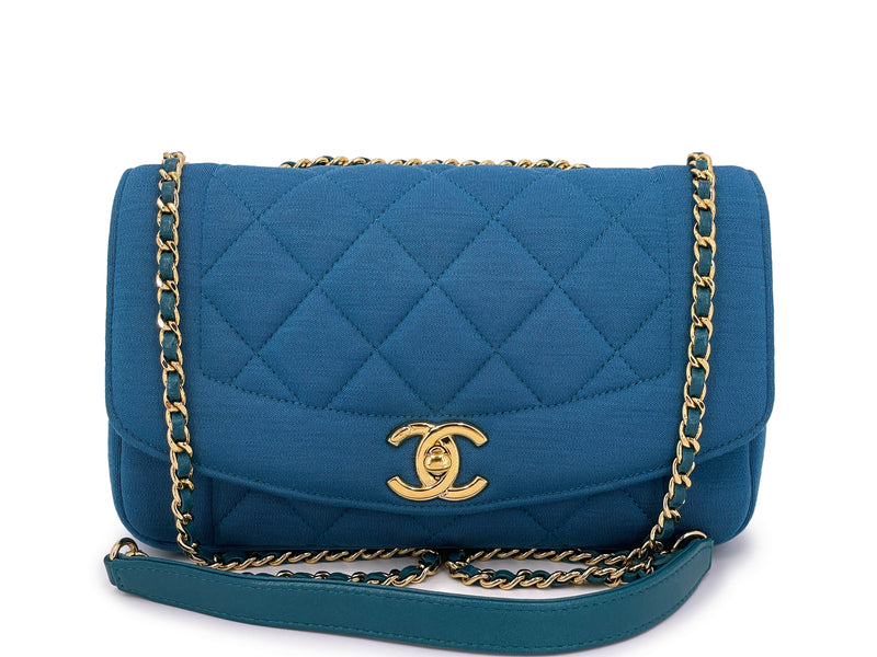 Chanel Ocean Blue Small Diana Flap Bag GHW Reissue