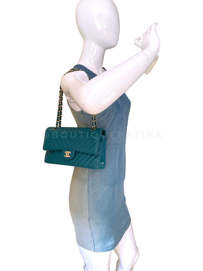 Brand New In Box Chanel Green Mini Rectangle Flap Bag