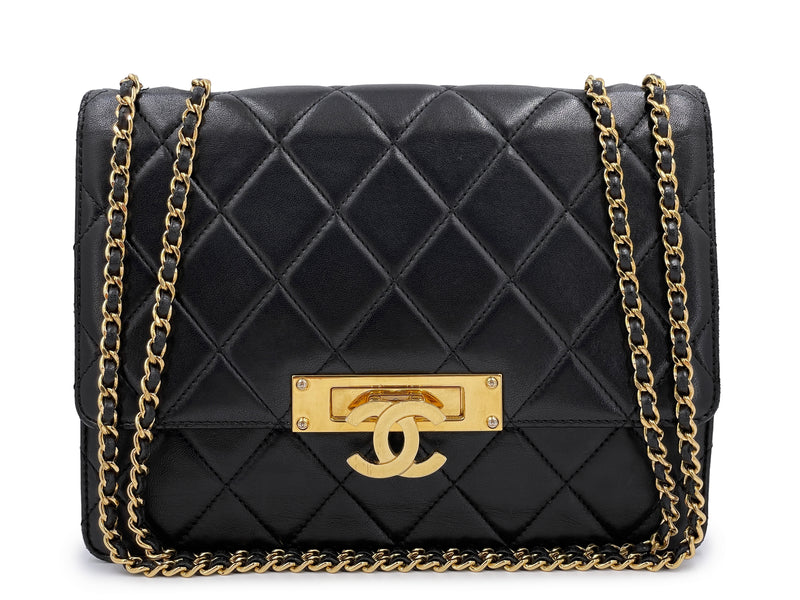 Chanel Black Lambskin Golden Class Flap Bag
