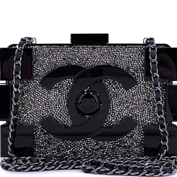 Chanel 2013 Strass Crystal Filled Lego Brick Clutch Bag RHW WLZ