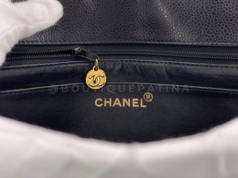 Chanel 1996 Vintage Black Caviar Square Crossbody Flap Bag 24k GHW –  Boutique Patina