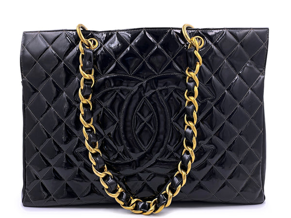 Chanel CC Patent Leather Medallion Tote