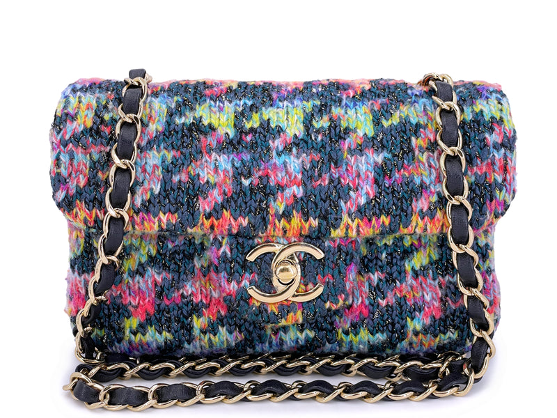 Chanel Rainbow Tweed Houndstooth Wool Rectangular Mini Flap Bag GHW –  Boutique Patina