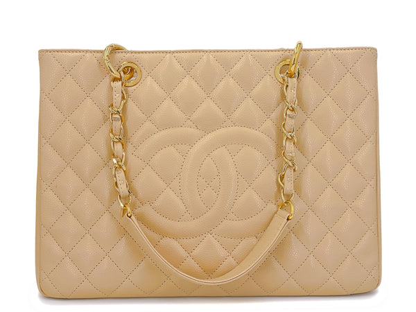 Chanel Classic CC Shopping Tote Quilted Calfskin Large at 1stDibs