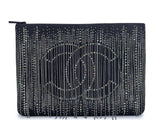 Chanel 2018 Limited Dripping Chains Crystal Logo O Case Clutch Bag
