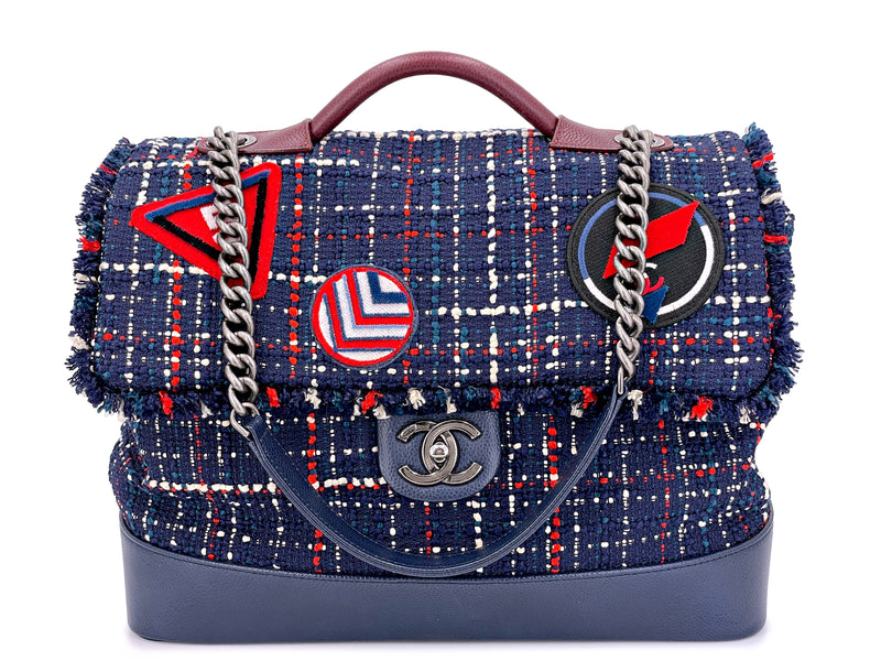 Chanel 2016 Airlines Large Tweed Pilot's Briefcase Flap Bag – Boutique  Patina
