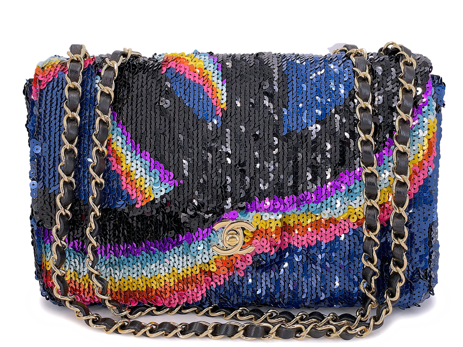 Chanel Rainbow Sequin Flap Bag 21K Medium G6I – Boutique Patina