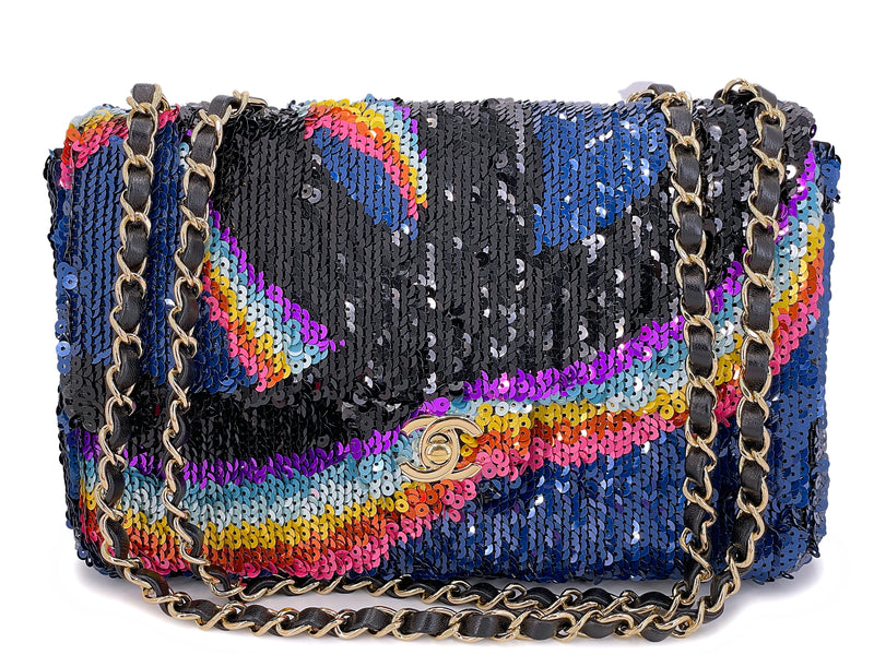 Chanel Rainbow Reissue 2.55 Flap Bag Quilted Multicolor Metallic Goatskin  Mini Multicolor 64988103