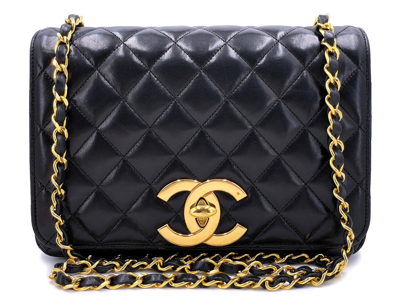 Rare Pristine Chanel Vintage Small Full Flap Oversized CC Bag 24k GHW