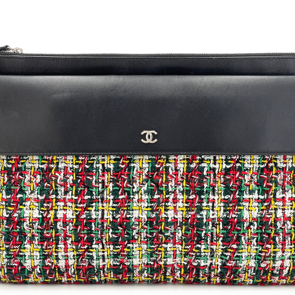 Chanel hot sale tweed clutch