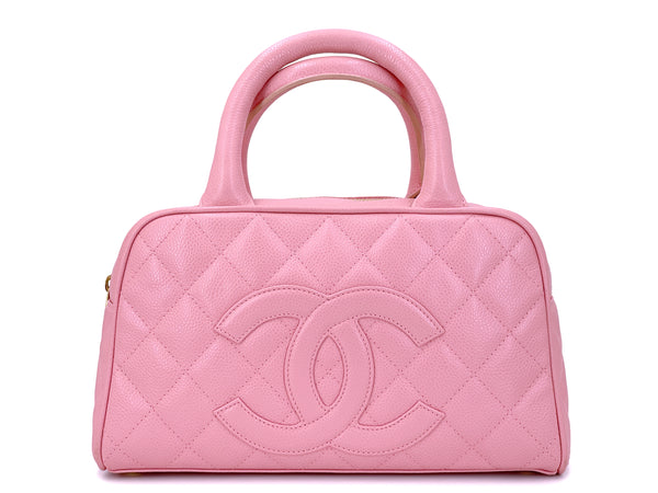 CHANEL Purple Quilted Caviar Leather Medallion Tote at 1stDibs