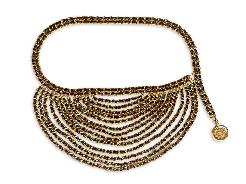 Rare Chanel 93P 15-Layer Woven Chain Belt Necklace 24k GHW – Boutique Patina