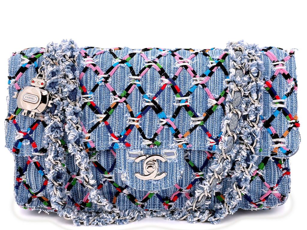 Chanel 17S Denim Rainbow Stitched Robot Charm Medium Flap Bag – Boutique  Patina