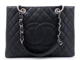 Chanel Caviar GST Grand Shopper Tote Bag Black SHW