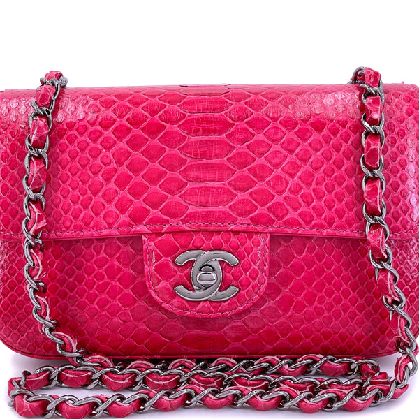 Chanel pink sale python bag