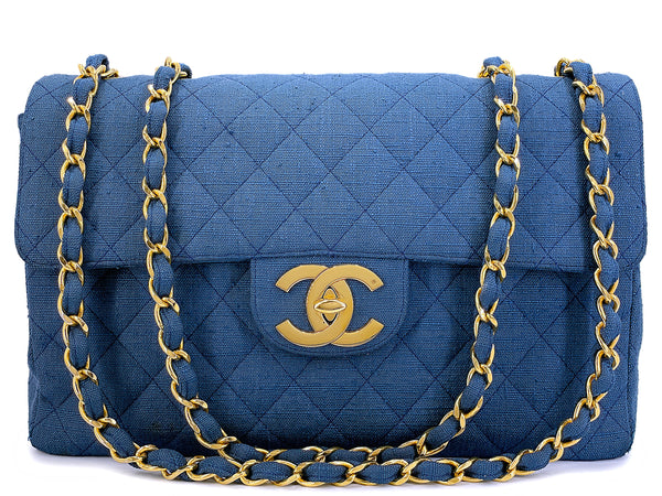 Chanel Blue Lambskin Jumbo Classic Double Flap Bag GHW – Boutique Patina