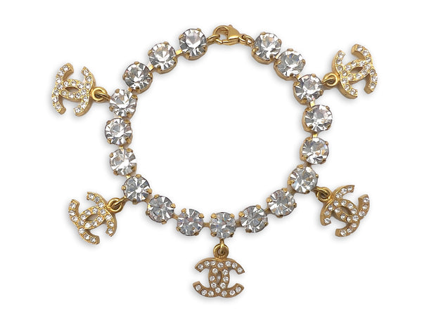 Chanel 21A Coco Neige Pearl Heart and CC Charm Bracelet