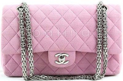 Chanel Pink Quilted Canvas Classic 2.55 Shoulder Flap Bag