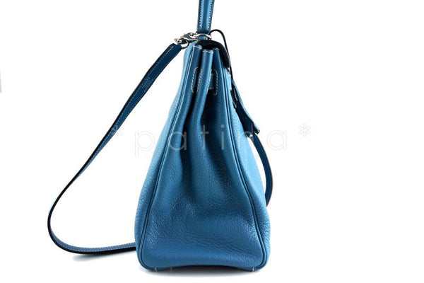 Hermes Blue Jean 35cm Kelly Togo Retourne Bag - Boutique Patina